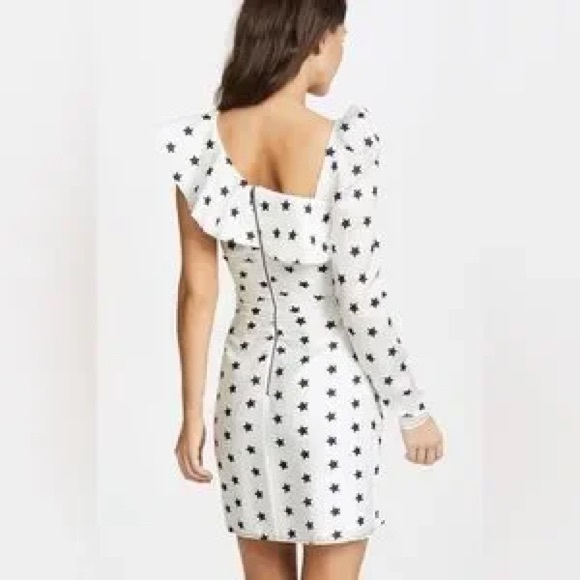 Self-Portrait Black Star White Midi Dress - Picture 13 of 17